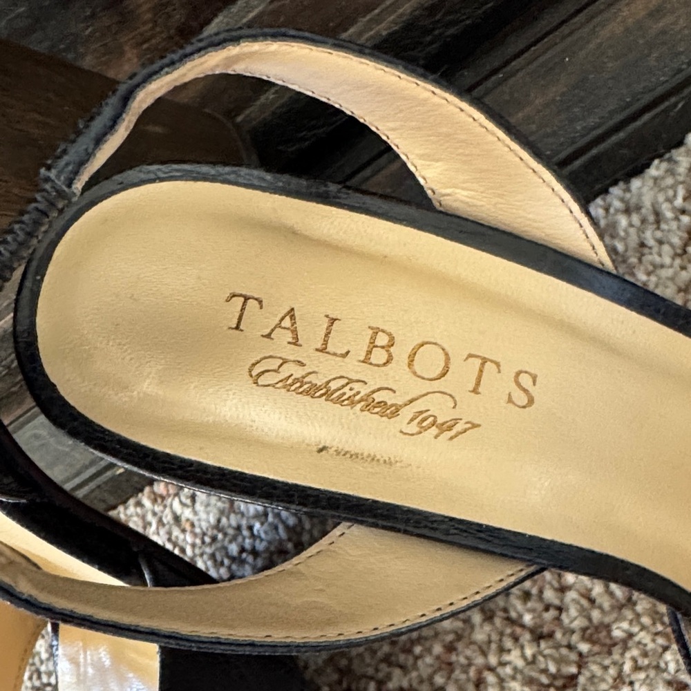 Talbots Black Open-Toe Heels - Picture 3 of 11